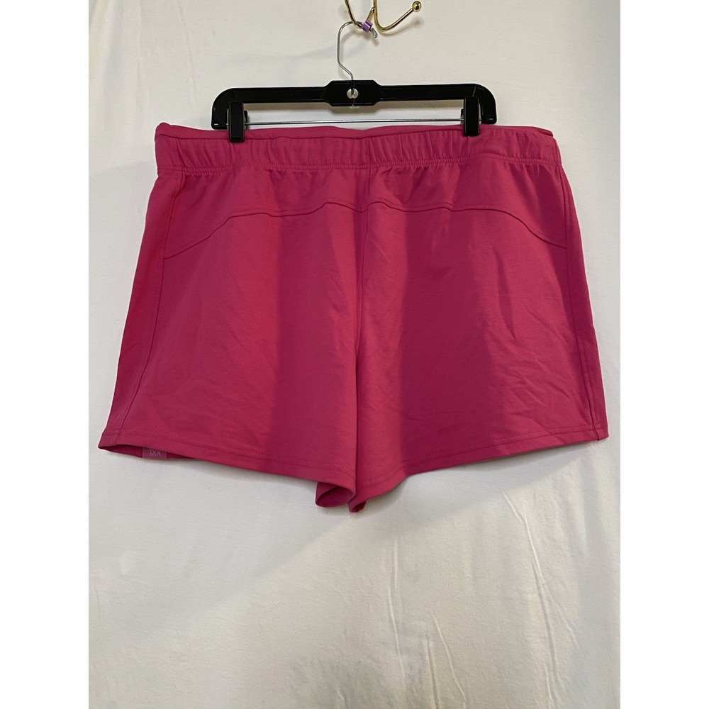 RBX Active Womens Walking Shorts Novelty Waistband & Front Pockets Electric Pink